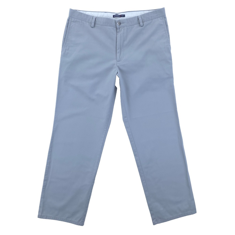Dockers Mens Chino Pants Straight Fit 38x32 Gray Cotton Blend Work Casual